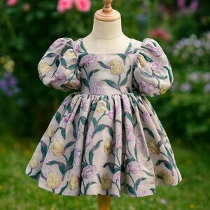 Floral Puff Sleeve Dress